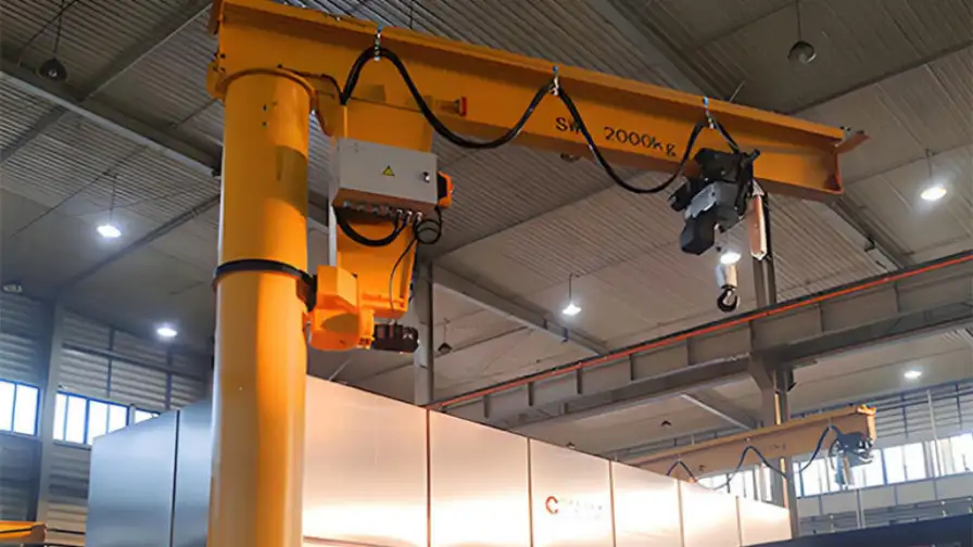 Floor Mounted Slewing jib Crane